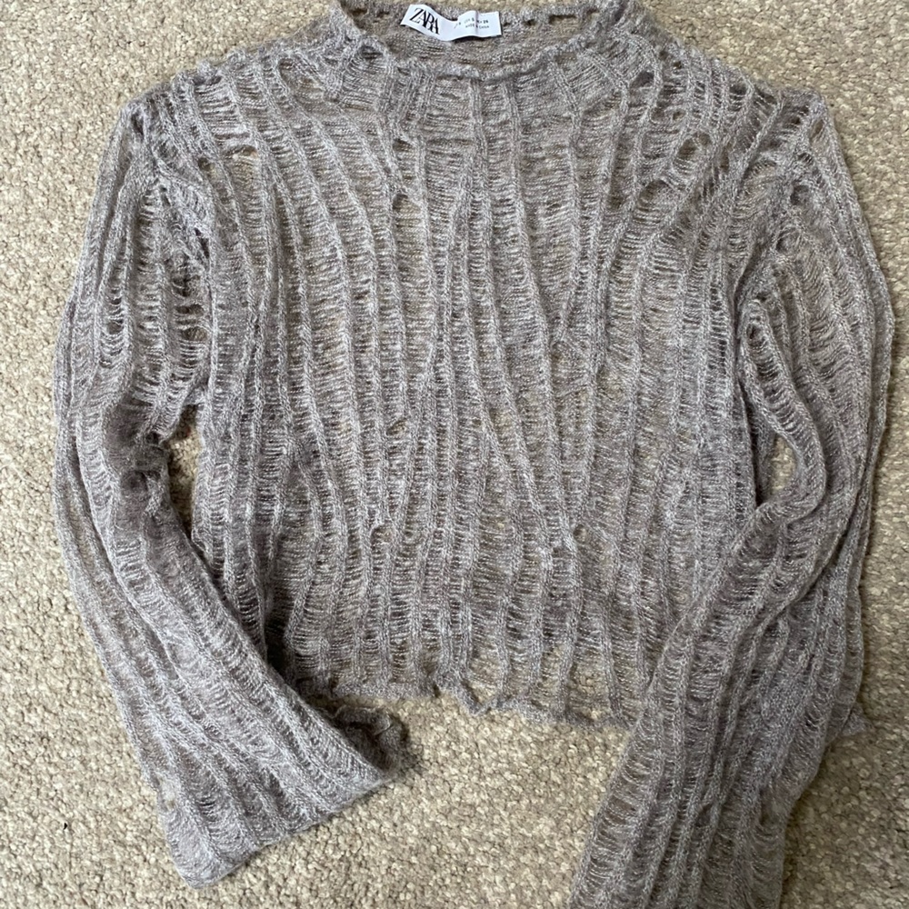 ZARA cropped sweater